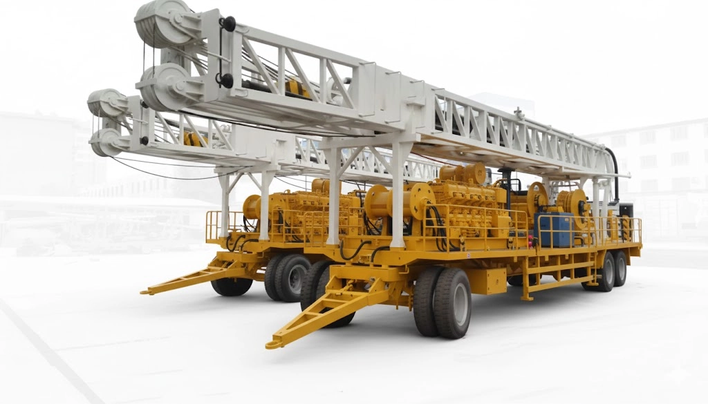 نقل معدات حفر الآبار بلوابد هيدروليك لجميع أنحاء السعودية