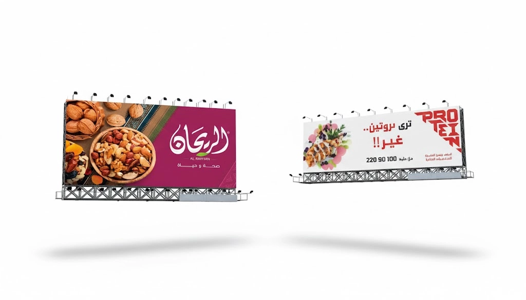 نقل لوحات الألمنيوم واللوحات الإعلانية الكبيرة بلوابد هيدروليك لجميع أنحاء السعودية